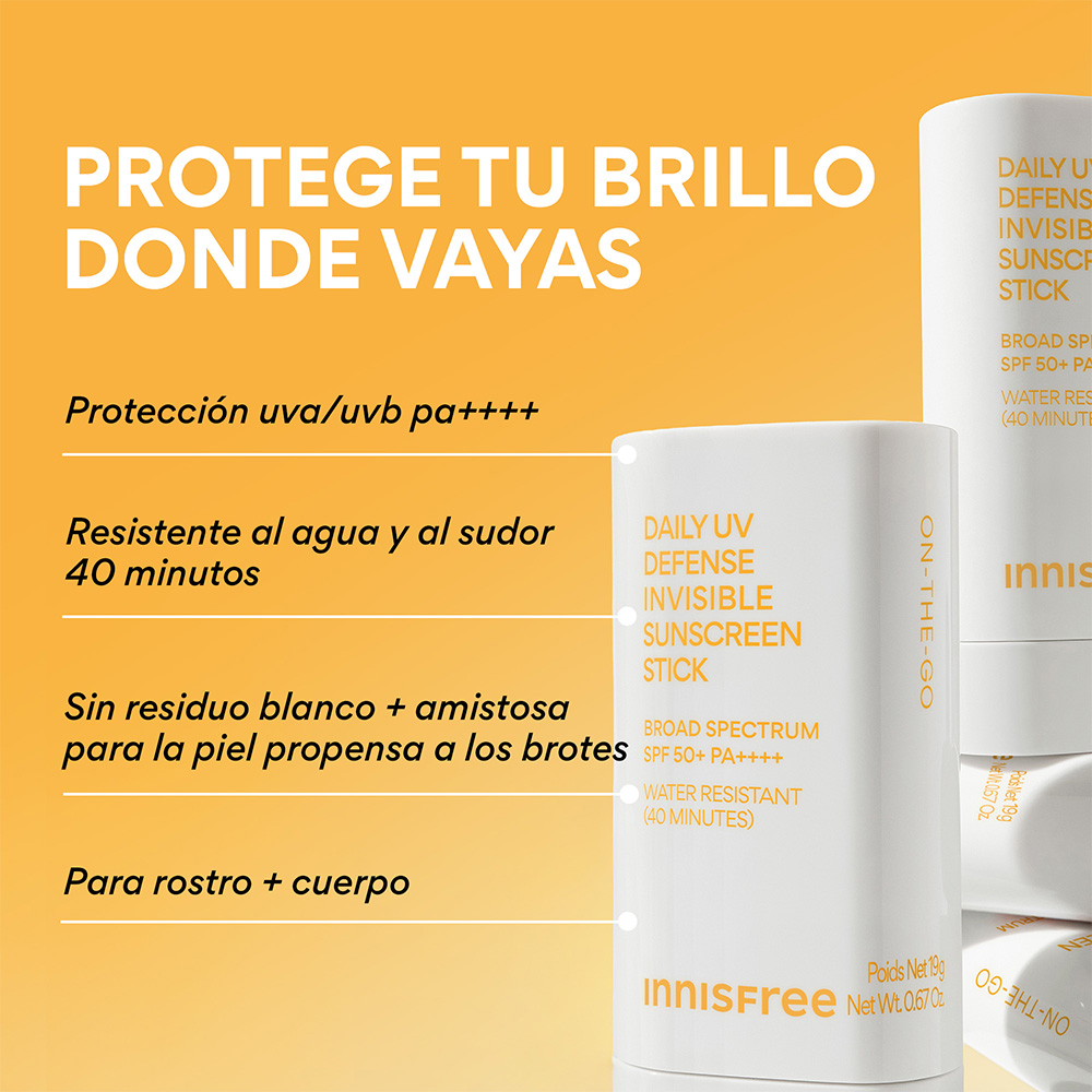DAILY UV INVISIBLE KOREAN SUNSCREEN STICK SPF 50+ PA++++ (BLOQUEADOR SOLAR EN BARRA DEFENSA UV DIARIA DE AMPLIO ESPECTRO)